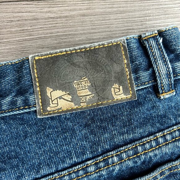 Cabela's Outdoor Gear Duck Hunting Blue Jean Brush Pants Size 34 Long - Picture 6 of 9